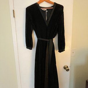 COPY - Black Velvet Devore Cocktail Dress